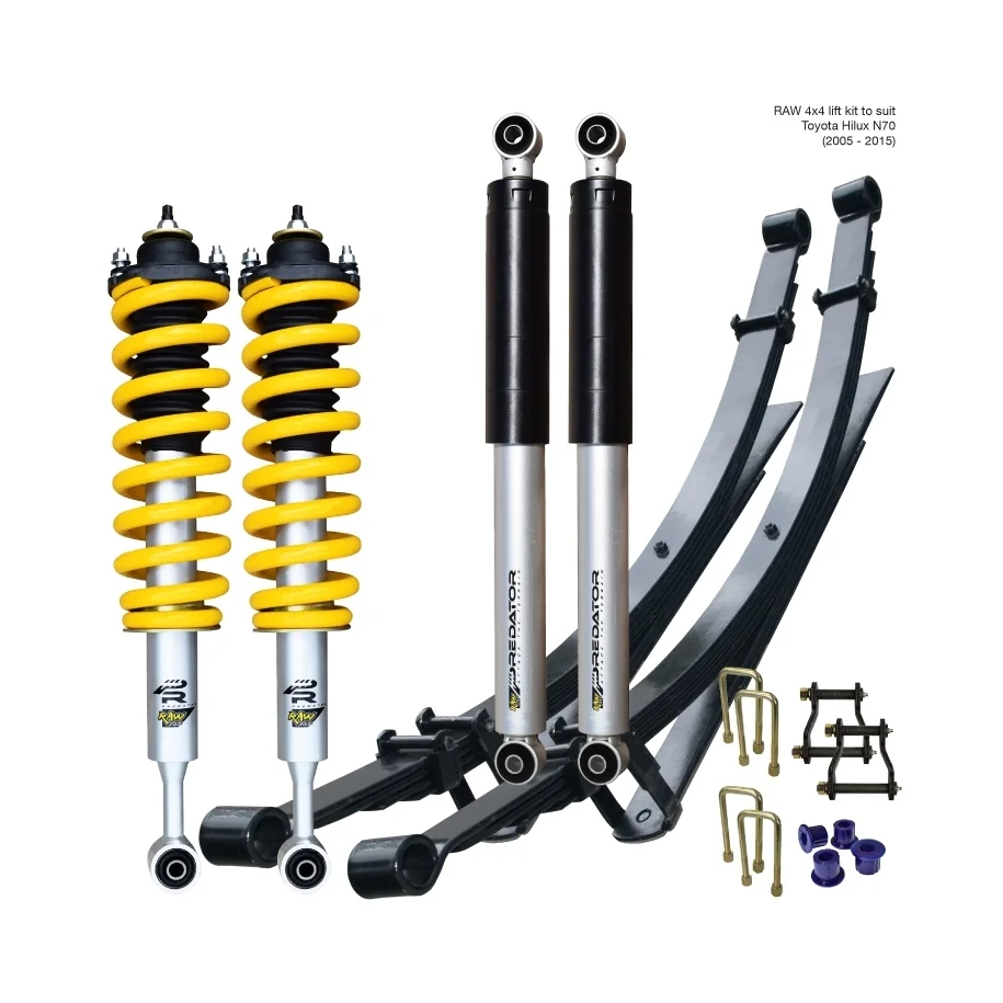 TOYOTA HILUX N70 (VIGO) (2005 TO MID 2015) - RAW PREDATOR LIFT KIT - PREASSEMBLED STRUTS