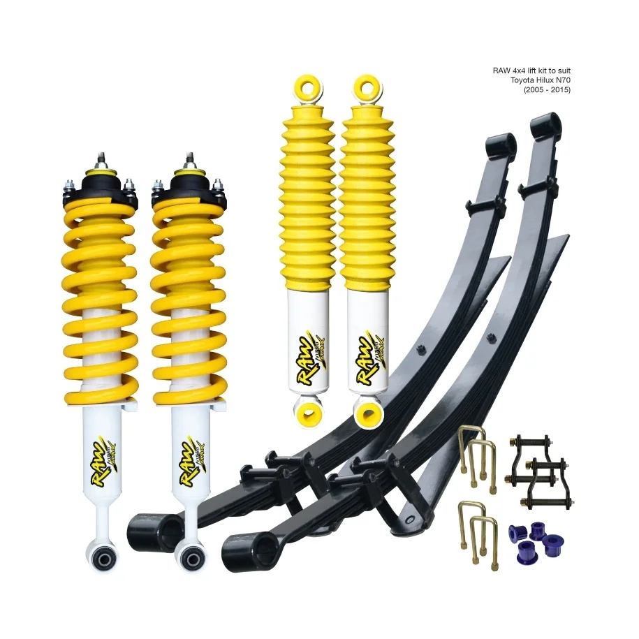 TOYOTA HILUX N70 (VIGO) (2005 TO MID 2015) - RAW NITRO MAX LIFT KIT - PREASSEMBLED STRUTS