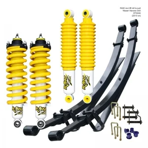 NISSAN NAVARA D40 STX550 (2010 ON) - RAW NITRO MAX LIFT KIT - PREASSEMBLED STRUTS