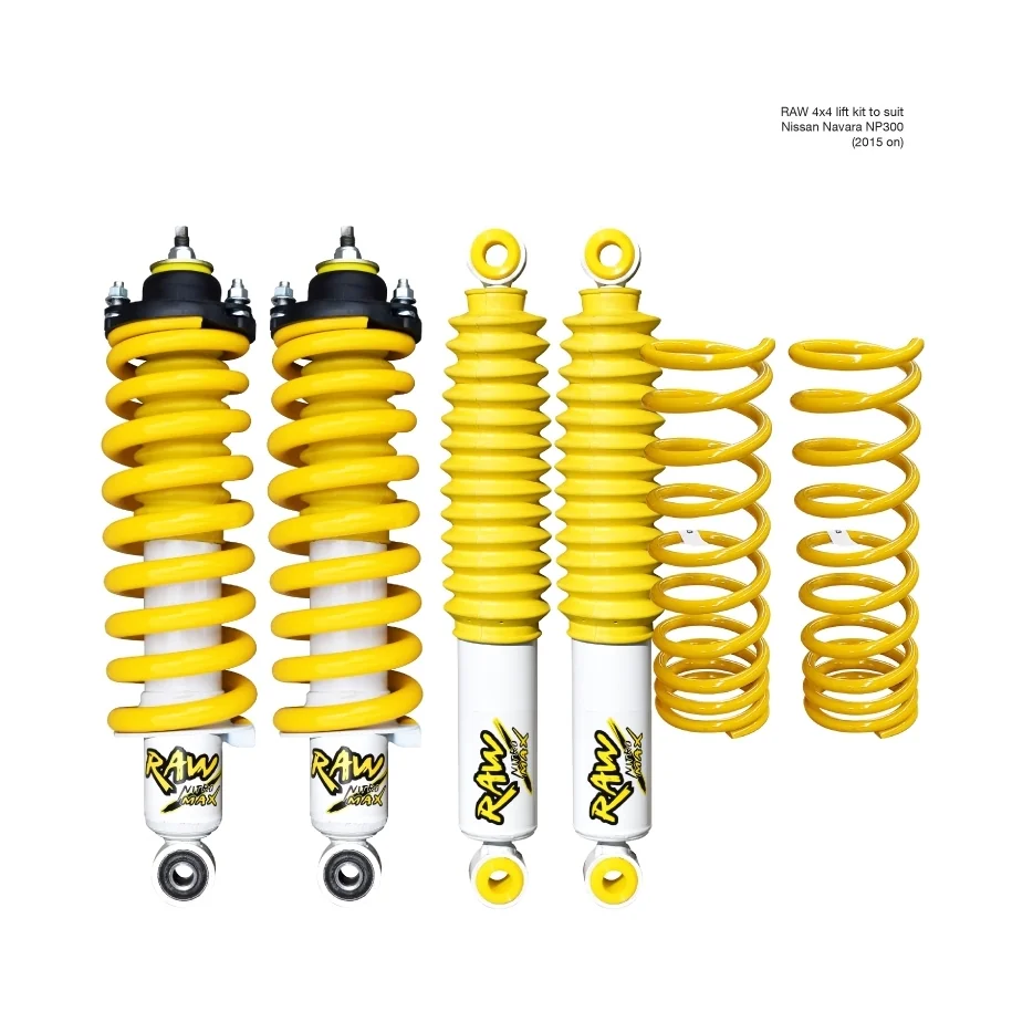NISSAN NAVARA NP300 (2015 ON) - RAW NITRO MAX LIFT KIT - PREASSEMBLED STRUTS