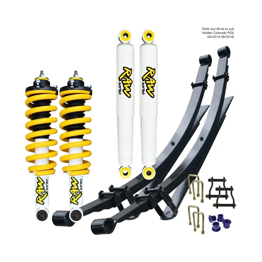 HOLDEN COLORADO RG II (04/2013 - 06/2016) - RAW NITRO LIFT KIT - PREASSEMBLED STRUTS