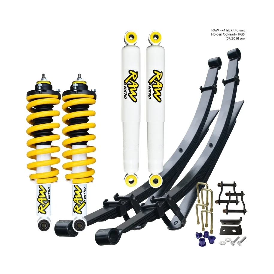 HOLDEN COLORADO RG III (07/2016 ON) - RAW NITRO LIFT KIT - PREASSEMBLED STRUTS