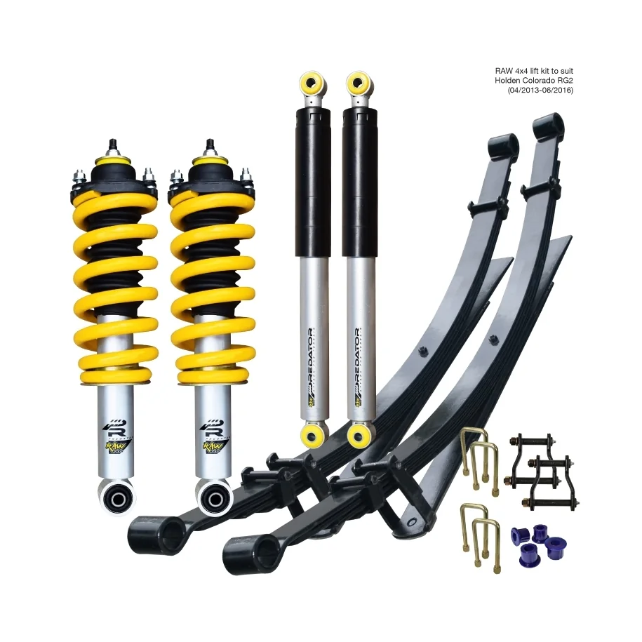 HOLDEN COLORADO RG II (04/2013 - 06/2016) - RAW PREDATOR LIFT KIT - PREASSEMBLED STRUTS