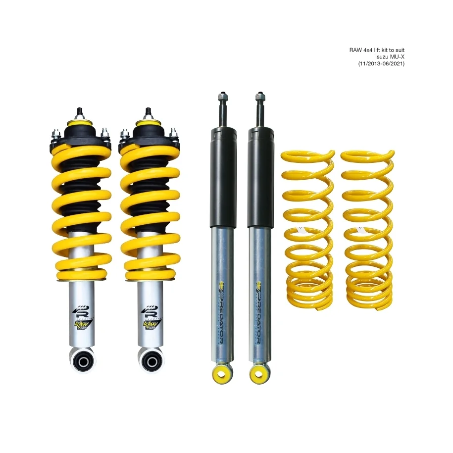 ISUZU MU-X UCS85 (11/2013 - 6/2021) - RAW PREDATOR LIFT KIT - PREASSEMBLED STRUTS