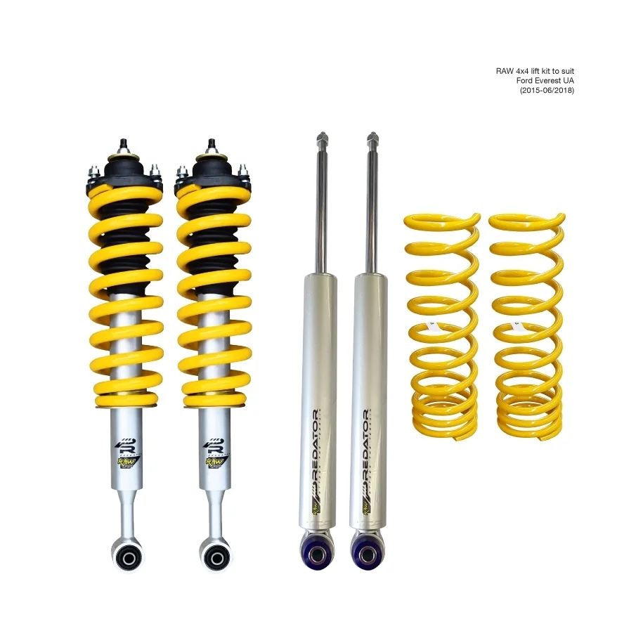 FORD EVEREST UA (2015 - 06/2018) - RAW PREDATOR LIFT KIT - PREASSEMBLED STRUTS