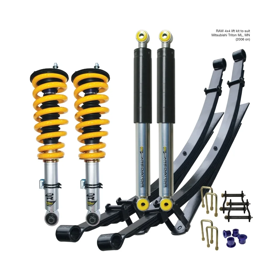 MITSUBISHI TRITON ML,MN (2006 TO 2015) - RAW PREDATOR LIFT KIT - PREASSEMBLED STRUTS