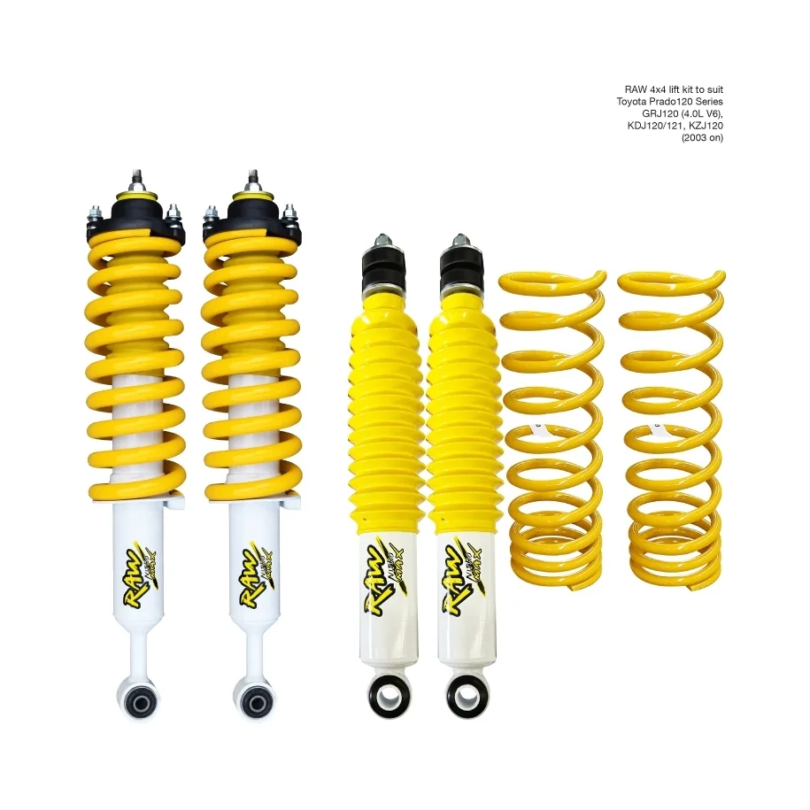 TOYOTA PRADO 120 SERIES (2003 ON) - RAW NITRO MAX LIFT KIT - PREASSEMBLED STRUTS
