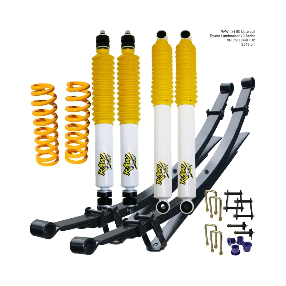TOYOTA LANDCRUISER 79 SERIES DUAL CAB (2013 ON) - RAW NITRO MAX LIFT KIT