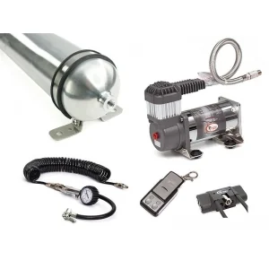 Airbag Man Dual Wireless Air Control Kit with Tyre Inflation using 1 Gallon Air Tank and Heavy Duty Compressor (Kit) - AC3011W