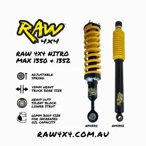 Toyota Landcruiser 300 Series (2022 on) - Raw Nitro Max AR45 Lift Kit - Preassembled Struts